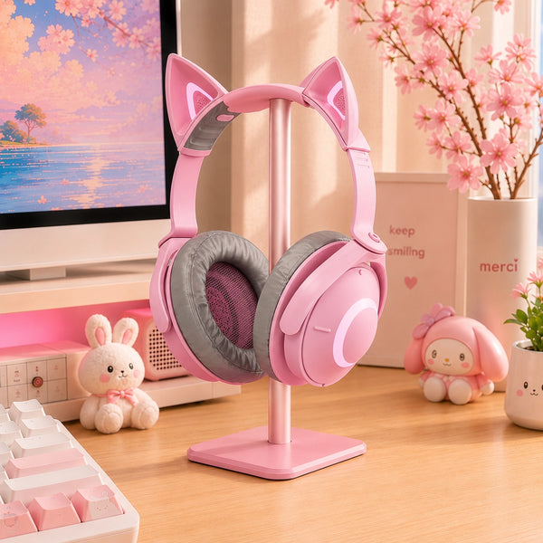Pink Aluminum Alloy Headphone Stand